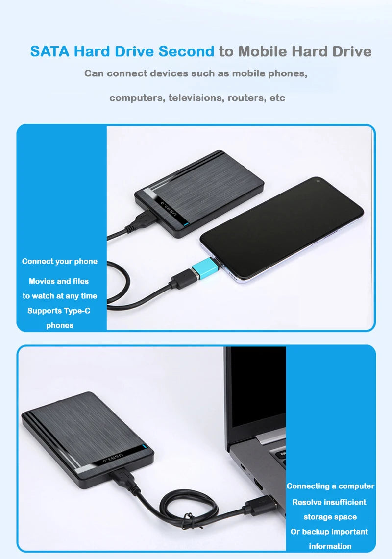 UTHAI 2.5-inch SSD Solid State Mechanical Serial Port SATA Toolless Micro Interface USB 3.0 External Mobile Hard Disk Case
