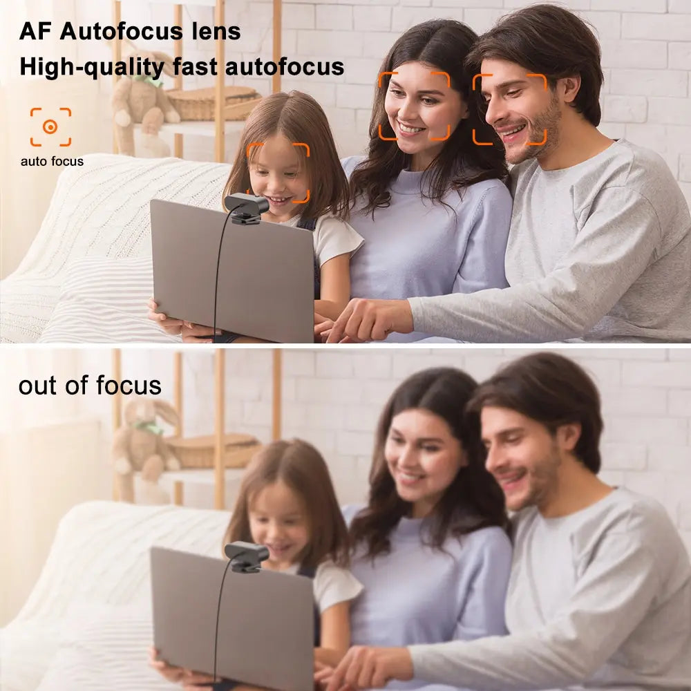 4K Webcam, 1080P Mini Camera, 2K Full HD Webcam, with Microphone 30fps USB. Web Cam for Auto Focus PC Laptop Video Shooting Camera