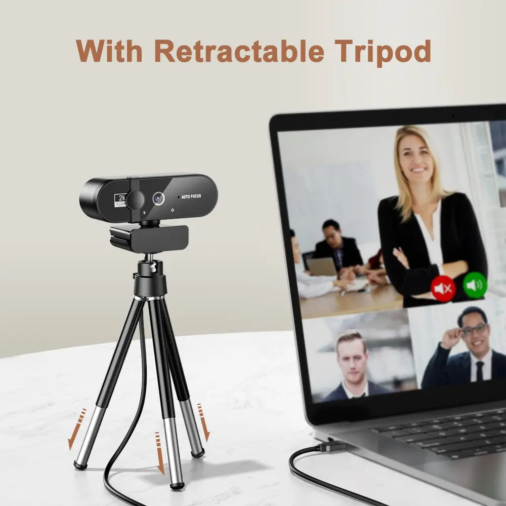 4K Webcam, 1080P Mini Camera, 2K Full HD Webcam, with Microphone 30fps USB. Web Cam for Auto Focus PC Laptop Video Shooting Camera